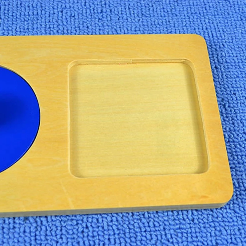 

1 Kit Montessori Geometrie Wooden Toy 3 Colors with Professional Wood Educational Toy Object Permanence Box with Tray