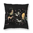 Сад вечерние милые Борзых собака-ищейка чехол для подушки 40x40 см Домашний декор печати уиппет Sighthound собака подушка для автомобиля с двух сторон