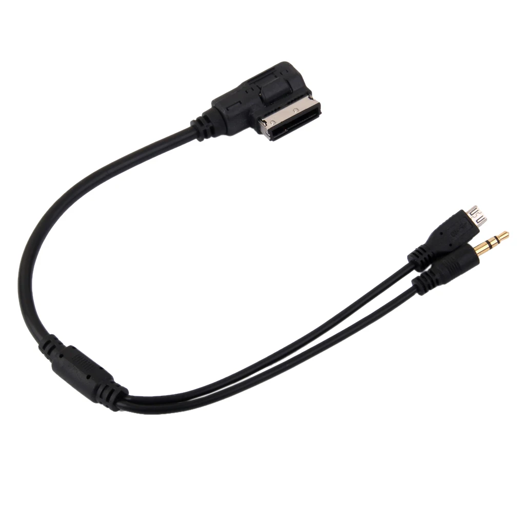 AMI MDI стерео 3 5 мм аудио и Micro USB Aux Кабель-адаптер для автомобиля Audi | Автомобили