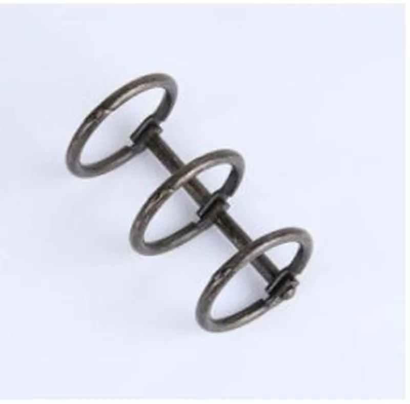 2Pcs Bronze 2 шт., ретро металлический переплетный переплет для книг, откидное кольцо, переплетные кольца, календарь, круг, 3 кольца для блокнота, альбома, скрапбукинга, зажимы - Цвет: 2Pcs Bronze
