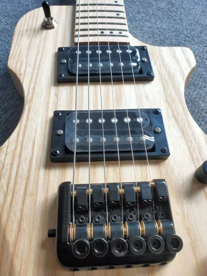 Мини-гитара электрическая гитара без головы 30 дюймов натуральная 6-струнная 24