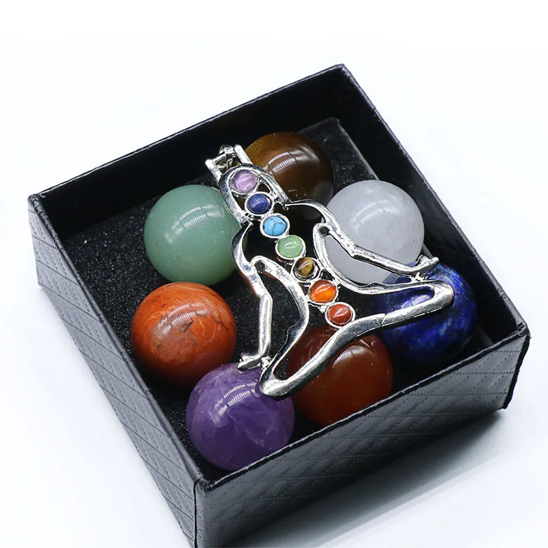 20mm Kristall Kugeln Natürliche Steine Rock Mineralien Kugel Energie Healing Chakra Pendel Yoga Meditation Hause Dekoration Geschenk Handwerk