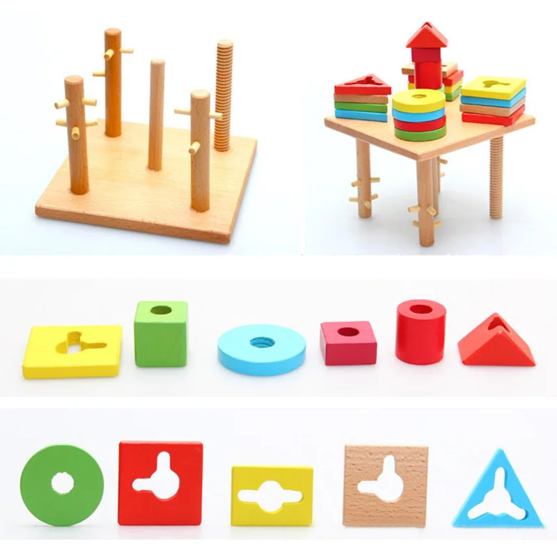 Строительные блоки Монтессори деревянные игрушки для детей в подарок |