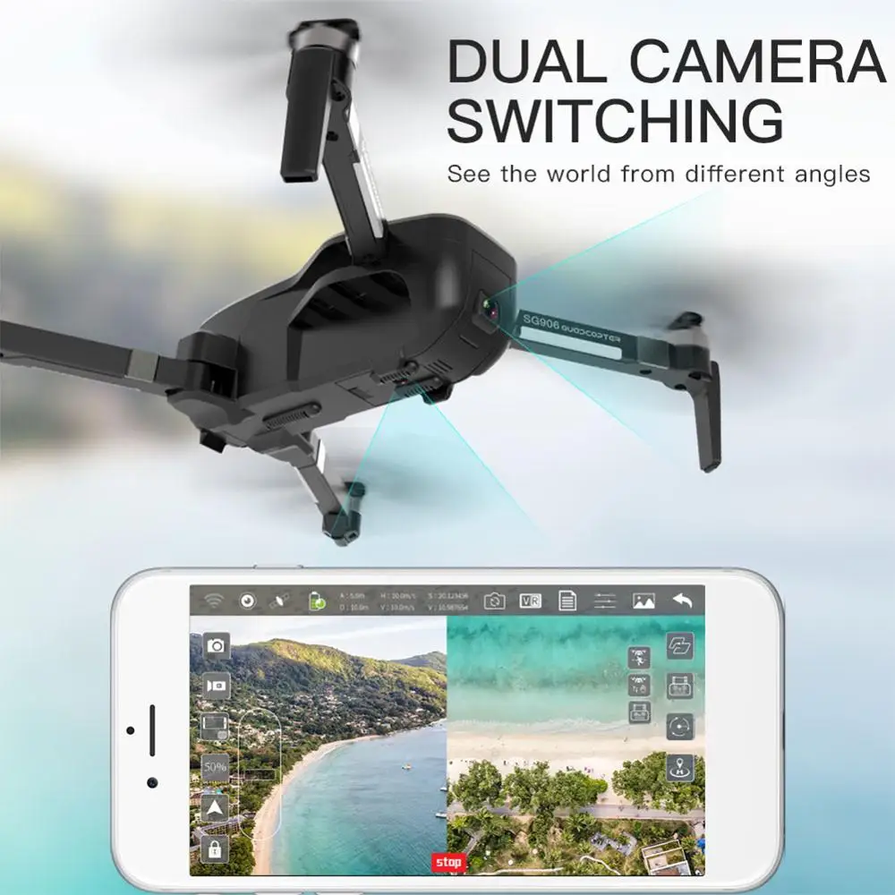 SG906 дрона с дистанционным управлением Quadcopter GPS smart follow видом от первого лица селфи