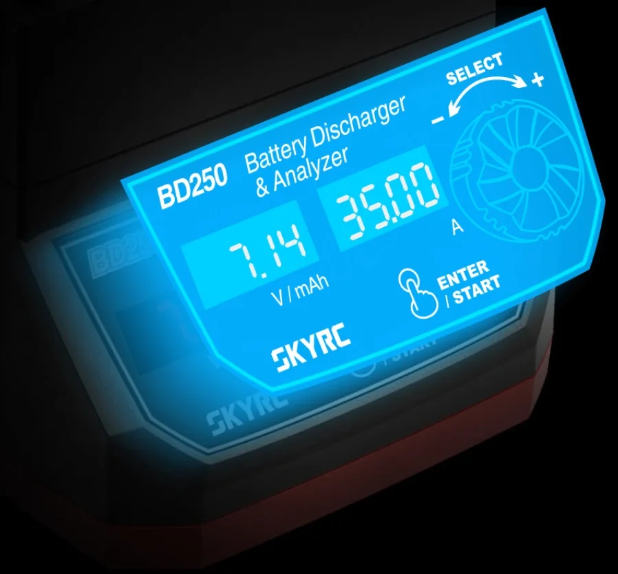 SKYRC BD250 250 Вт 35A LiPo/LiHV/NiMH разрядник аккумулятора и анализатор для радиоуправляемого