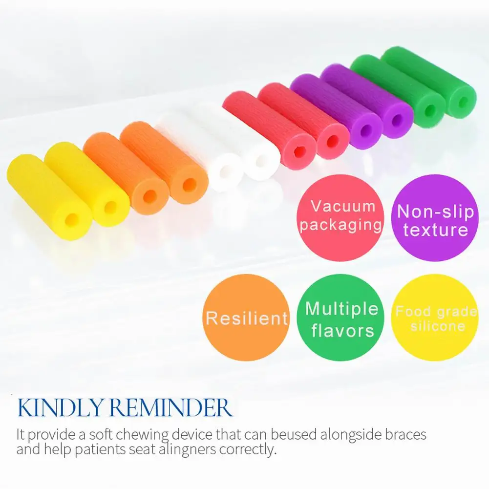 

Aligner chewies 2pcs/pack Dental Aligner Seater With Comfort Bite Orthodontic Chew for Invisalign Aligners Clear or Metal Braces