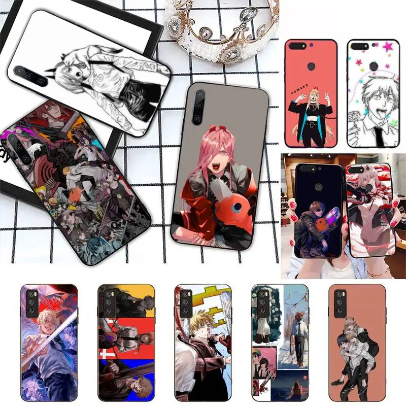 

YNDFCNB Anime Chainsaw Man Phone Case For Huawei Honor 10i 20i 8 Pro 9 10 20 Lite 30 Pro Luxury Back Coque