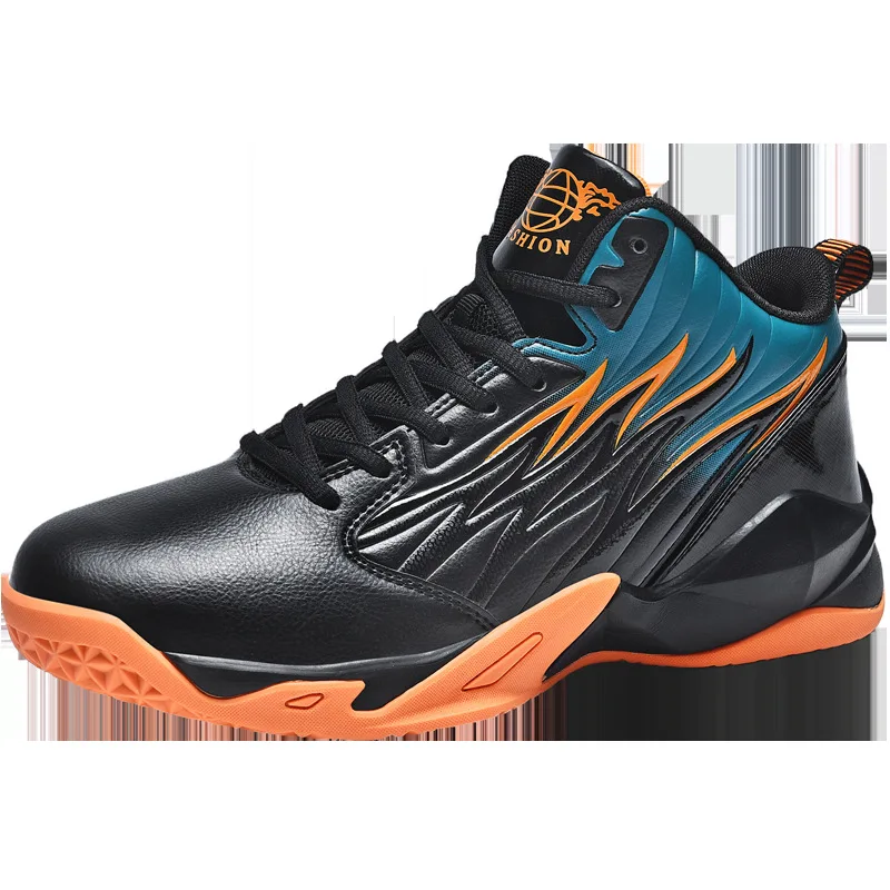 

2021 new large size sports leisure men shoes high help basketball shoes fly weave light fashion street basketball shoes
