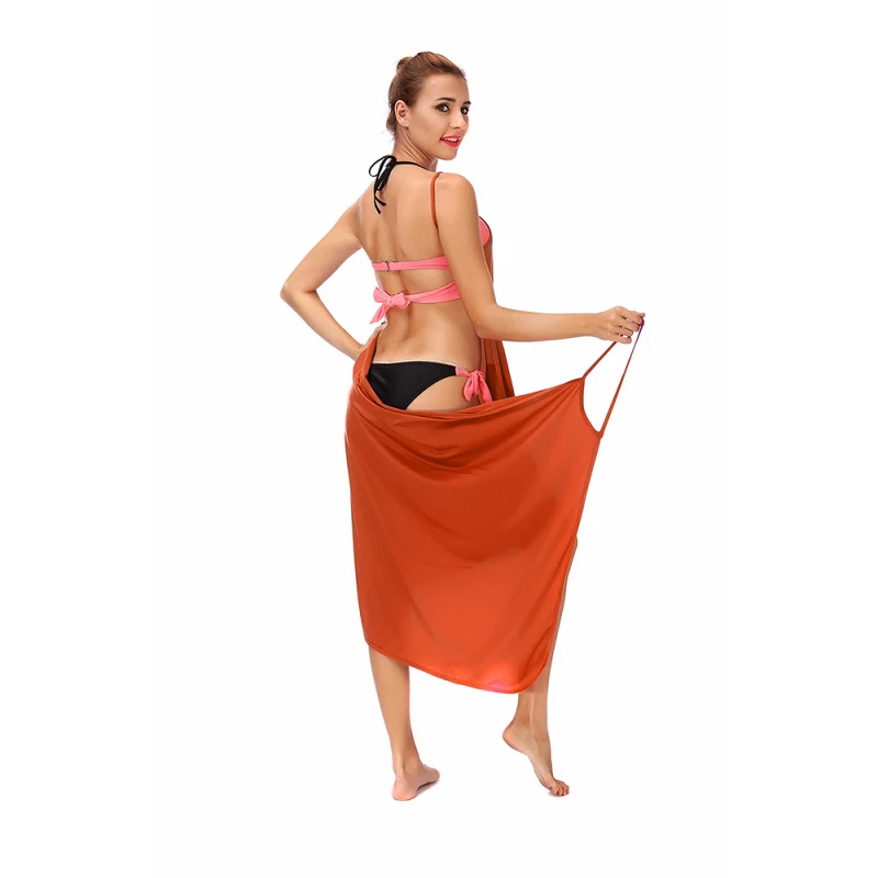 Женское Пляжное Платье Юбка с запахом бикини накидка юбка плюс размер длинное