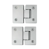 new 2pcs heavy duty 180 degree glass door cupboard showcase cabinet clamp glass shower doors hinge replacement parts