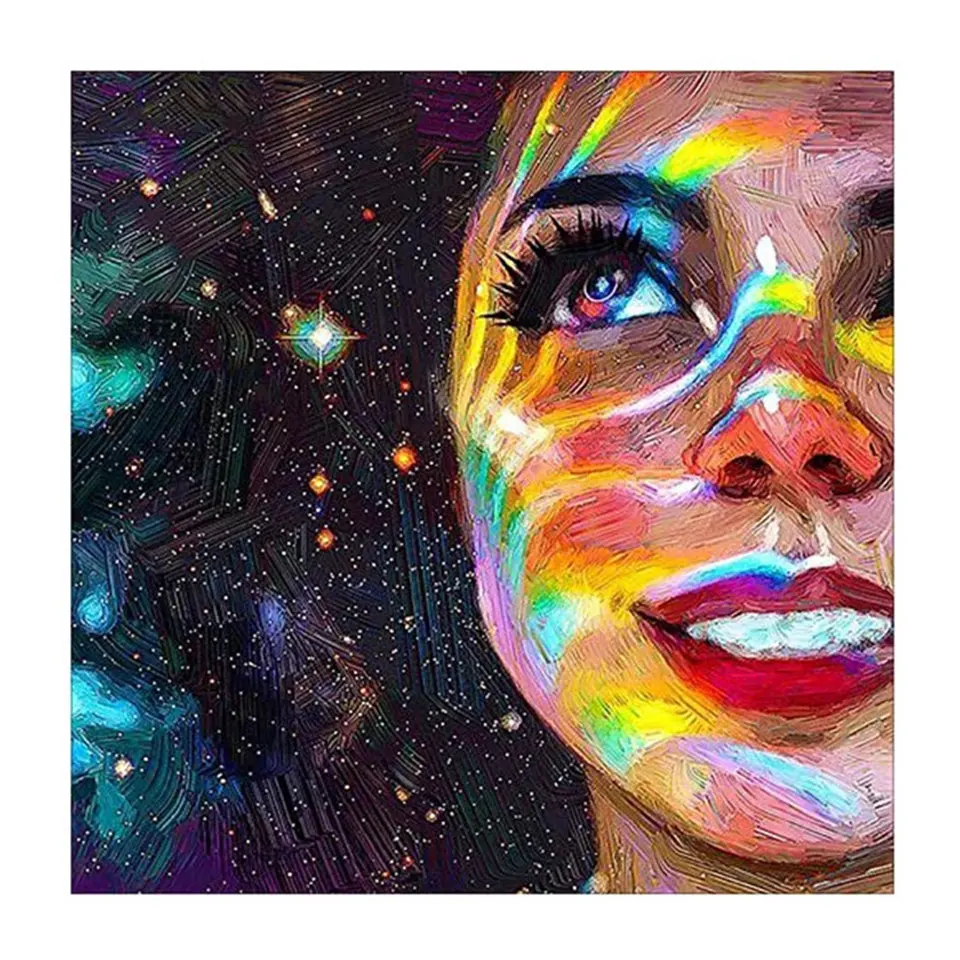 

New full square diamond 5D DIY diamond painting custom photo portrait "beauty face" 3D embroidery cross stitch l home decor gift