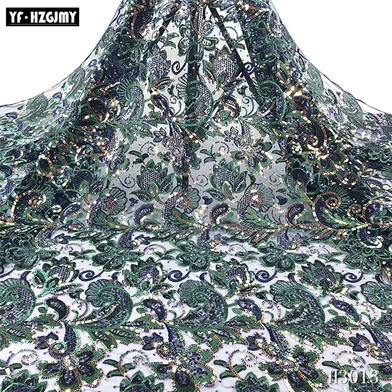 

YF HZGJMY sequins french lace nigerian velvet sequine and embroidery fabric french lace fabric african net lace for weddingA3013