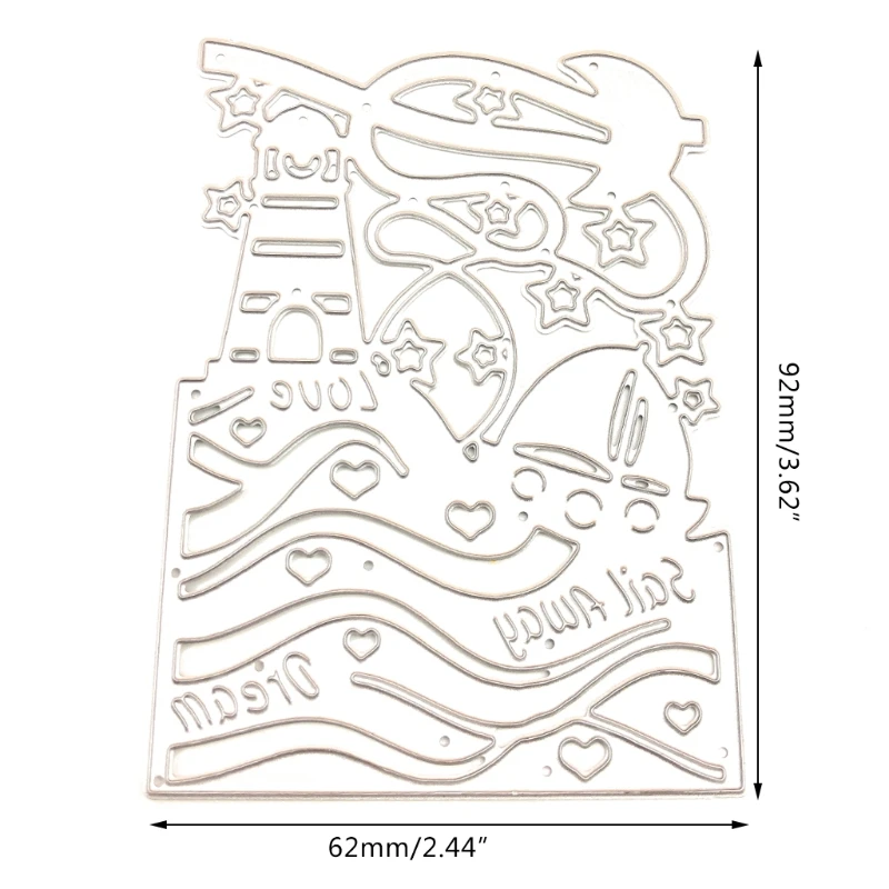

Sail Away Metal Cutting Dies Stencil Scrapbooking DIY Album Stamp Paper Emboss 95AA