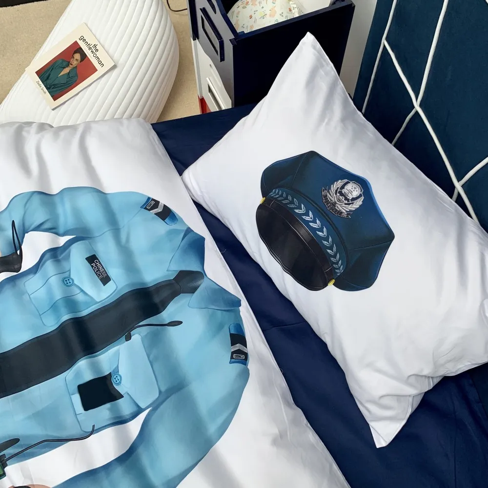 Набор постельного белья из полиэстера для полиции и собаки детский домашний