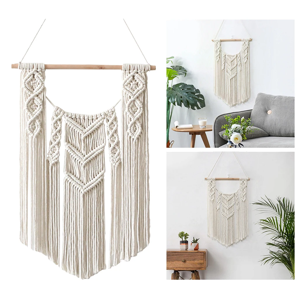 

Macrame Handmade Woven Boho Tapestry Rope Wall Door ing Decor Crafts
