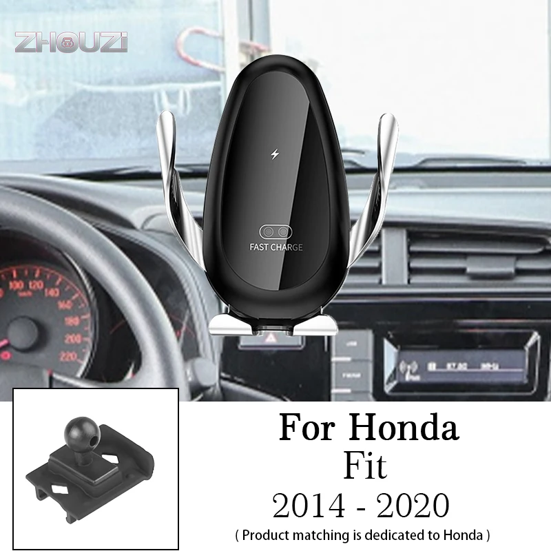 

Car Wireless Charger Car Mobile Phone Holder Air Vent Mounts Stand Bracket For Honda Fit 2014-2020 Auto Accessories