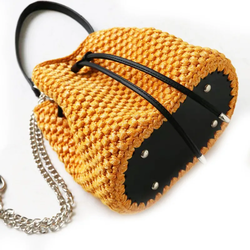 Handmade Handbag Shoulder Strap Woven Bag Set Leather Bag Bottoms With Hardware Accessories for DIY Bag Backpack 7Pcs Set