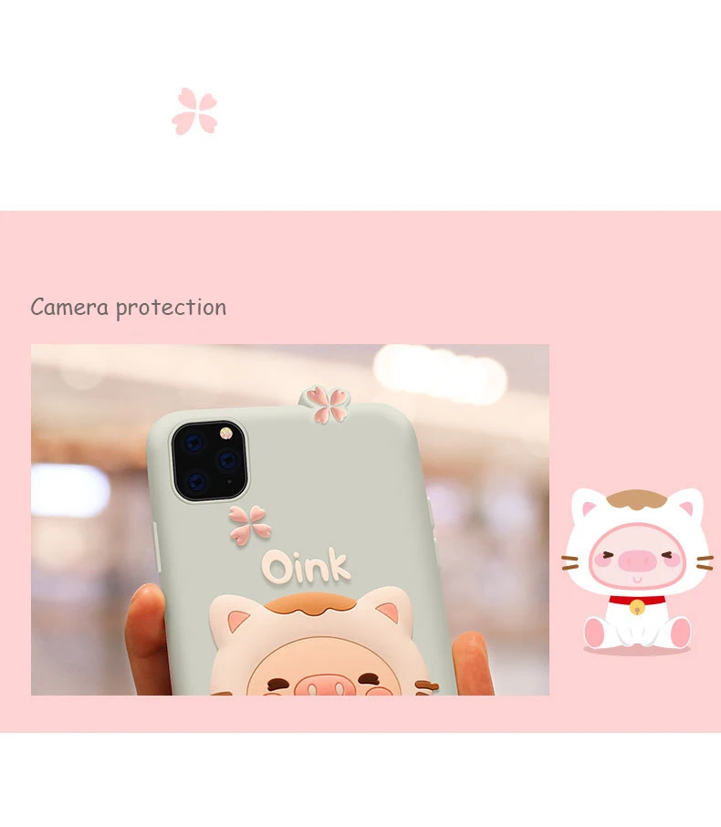 Чехол для телефона Piggy с мультяшным рисунком для iPhone 11, для iPhone 11 Pro Max, ударопрочный чехол, силиконовый милый чехол для iPhone 11 Pro