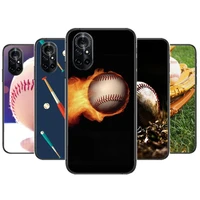 baseball clear phone case for huawei honor 20 10 9 8a 7 5t x pro lite 5g black etui coque hoesjes comic fash design