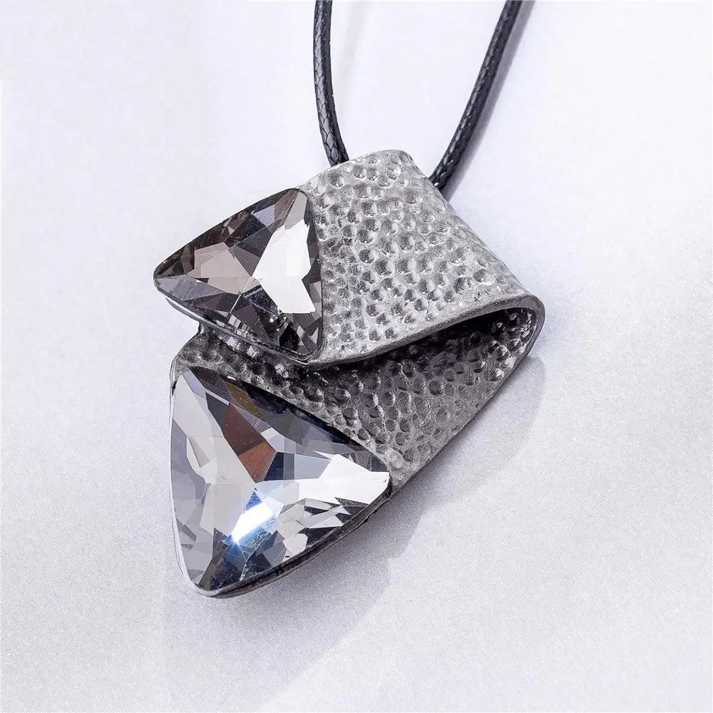 Женское длинное винтажное ожерелье черные готические цепочки с подвесками Лидер