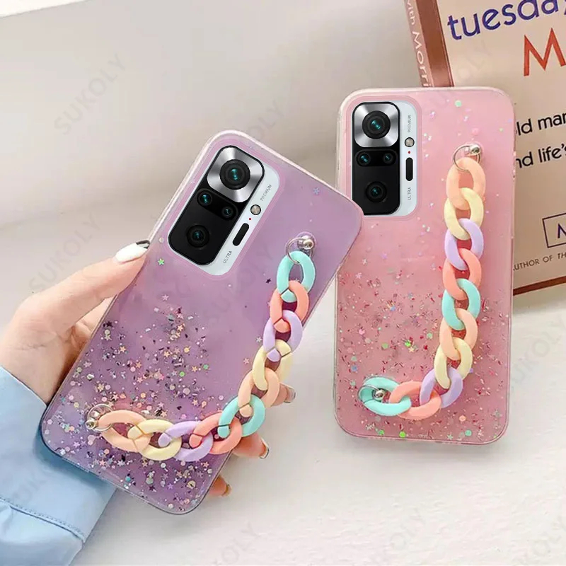 Модный Блестящий чехол для Xiaomi Redmi Note 11 Pro 10 mi 10t Lite POCO X3 NFC M3 M4 | Мобильные телефоны и