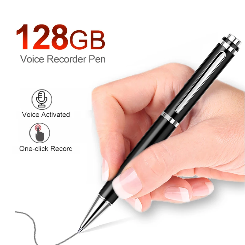 

Max 128GB 12hrs Recording Time Mini Activated Voice Recorder Professional Digital HD Long distance MP3 Music Player 384kbps