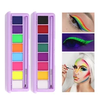 water soluble body paint cream eyeliner eye shadow uv luminescent pigment face body paint palette makeup wholesale