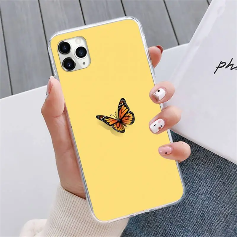 

Cute butterfly blue Phone Cases For iphone 12 5 5s 5c se 6 6s 7 8 plus x xs xr 11 pro max mini