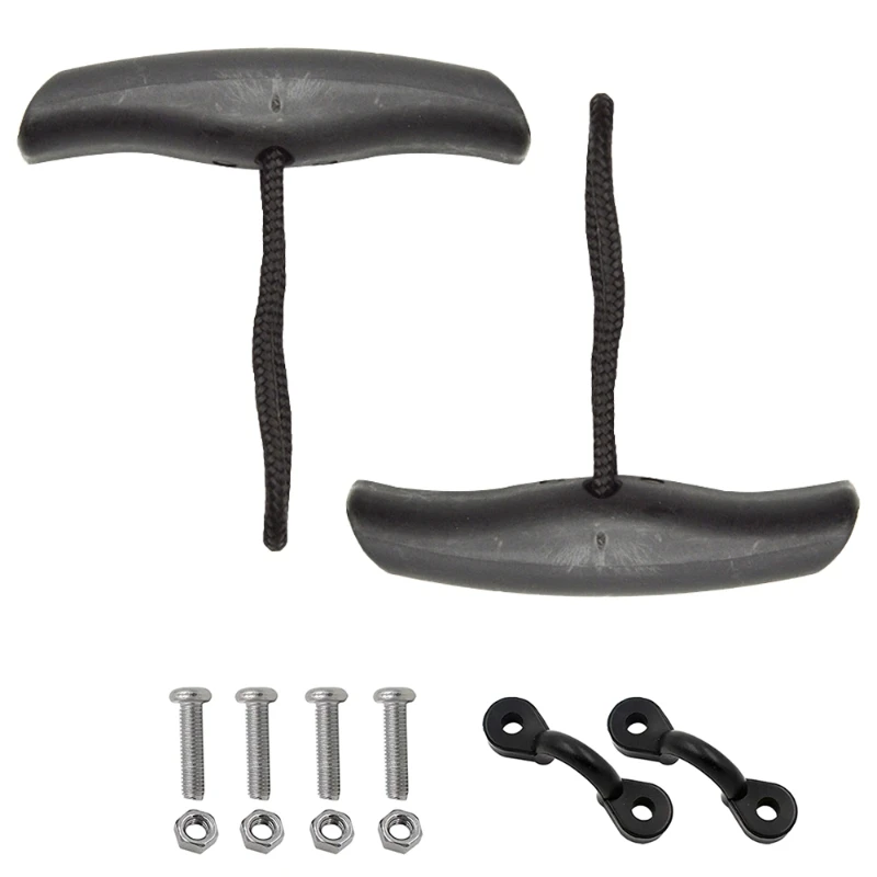

2 Kayak Carry Handle Pull Handle T-Handle with Cord and Pad Eyes Canoe Kayak Accessories