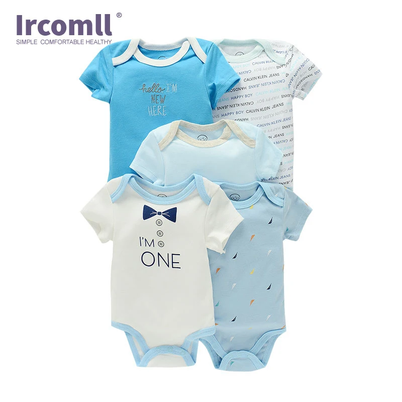 Ircomll 5 шт./лот Одежда для новорожденных мальчиков и девочек Боди младенцев Модные