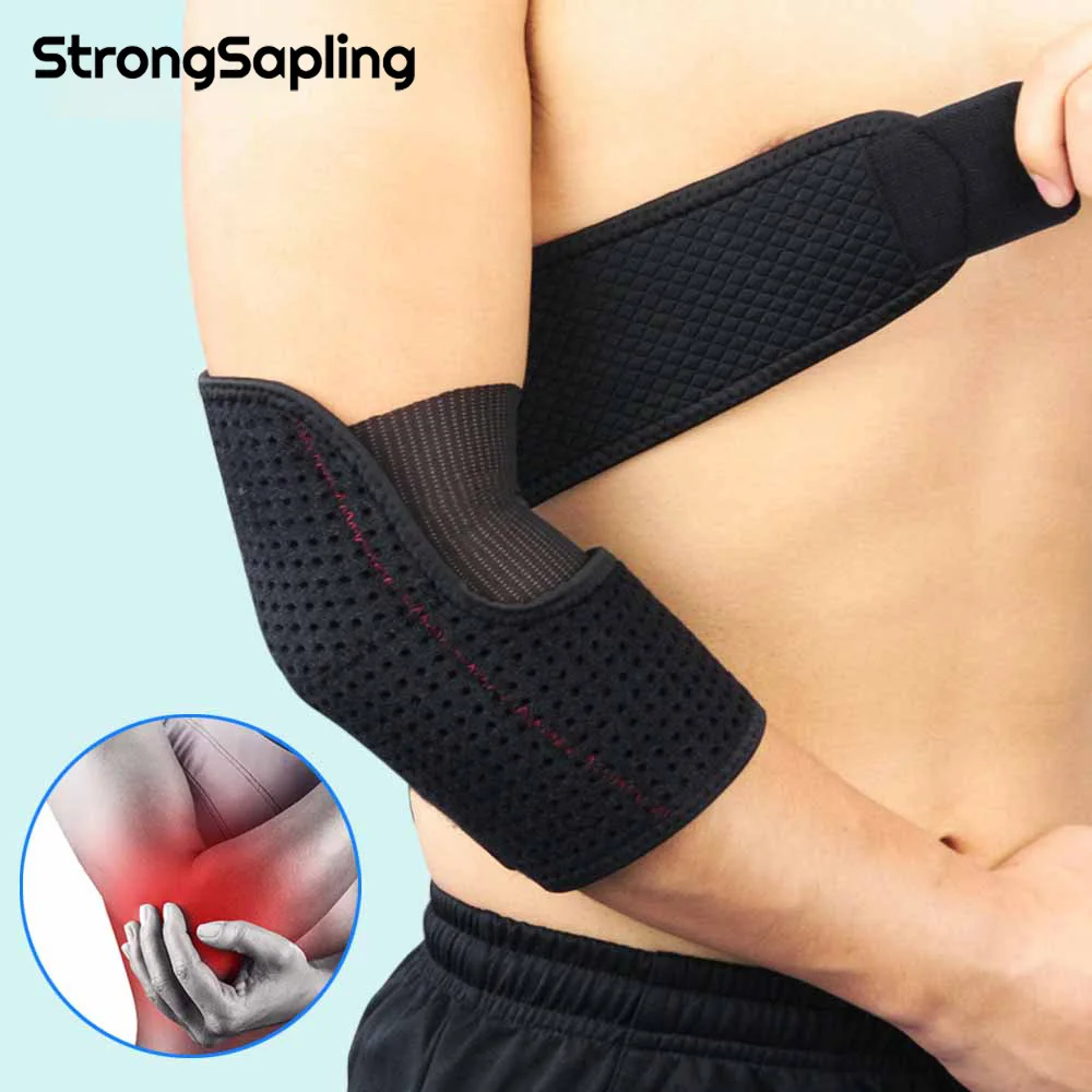 

Elbow Brace Adjustable Compression Breathable Straps For Gym Sports Tennis Bursitis Tendonitis Joint Pain Elbow Pads Protector