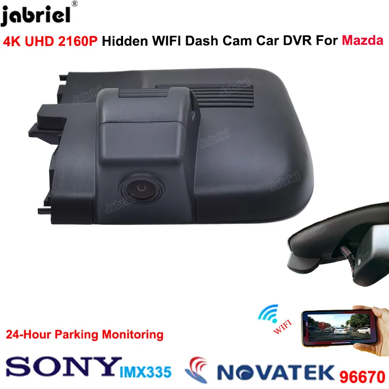

For Mazda 6 for Mazda Atenza 2018 2019 2020 2021 4K 2160P Hidden Wifi 24H Car DVR Dash Cam Driving Recorder Car Camera Dashcam