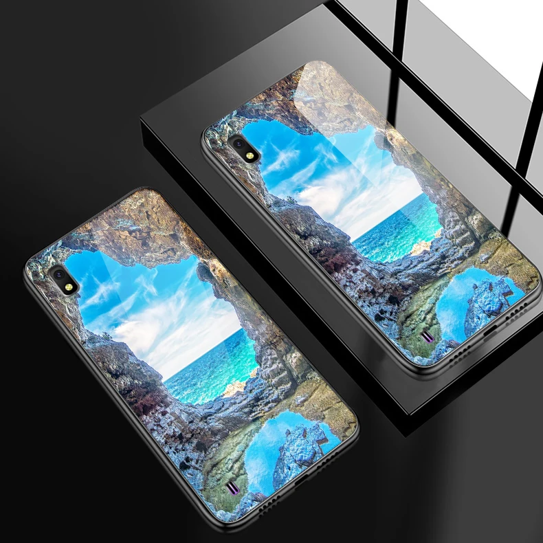H115 Для samsung Galaxy J4Plus M10 M20 M30 Note9 закаленное Стекло чехол A10 A20 A30 A40 A50 A6S A70 A8S A80 A90 противоударный чехол-держатель - Цвет: H115