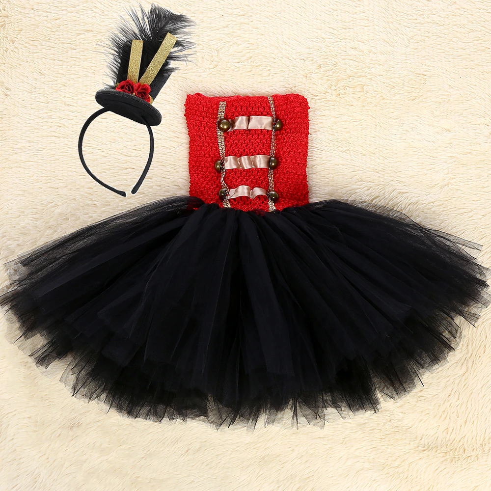 Костюм Солдата-щелкунчика для девочек Детское рождественское платье-пачка на