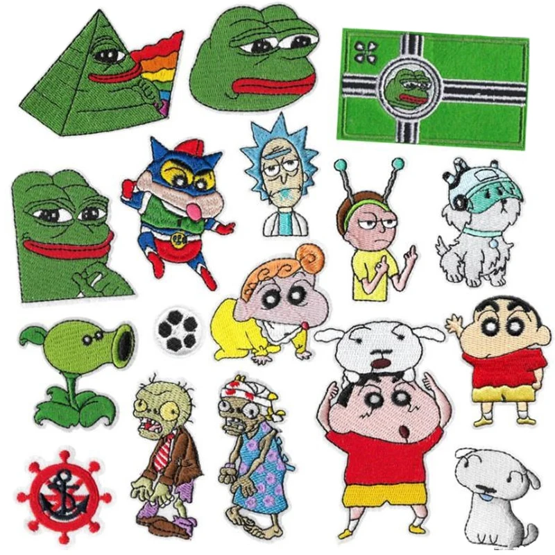 

Cartoon Japan Anime Super Lovely Crayon Shin chan Iron On Embroidered Clothes Patches For Clothing Stickers Wholesale