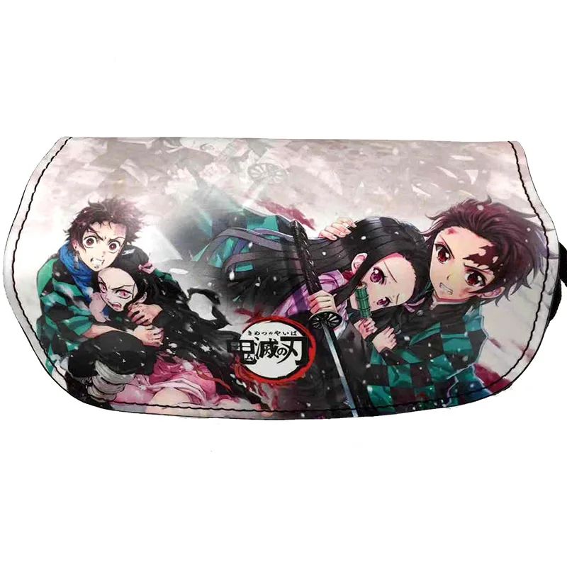 Аниме Demon Slayer: Kimetsu no Yaiba пенал для макияжа косметичка Мультифункциональный флип канцелярские сумки в подарок