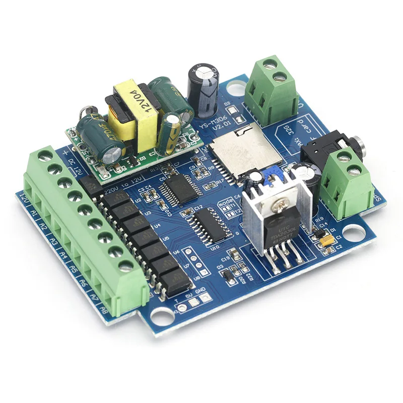 DC 12V MP3 воспроизведения голоса голосовой модуль широковещательный сигнал тревоги