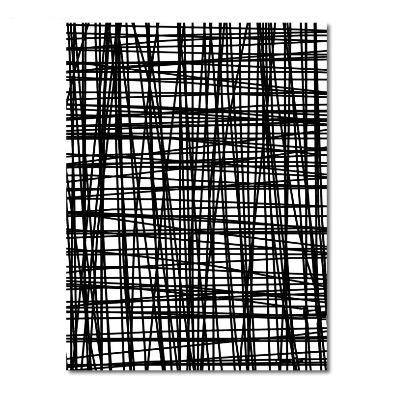 Настенная Картина на холсте в скандинавском стиле минималистичные черные линии