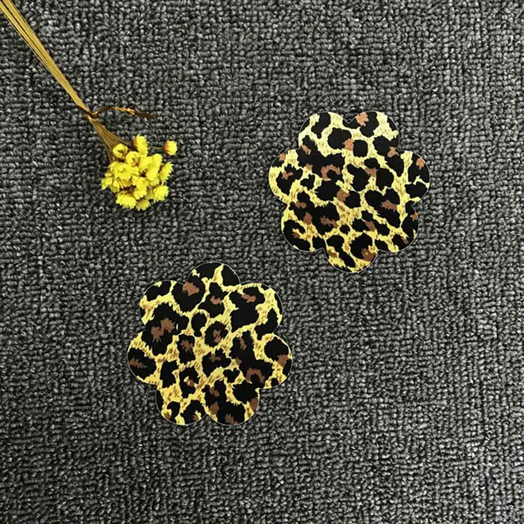 Леопардовая наклейка на груди женское сексуальное белье одноразовое