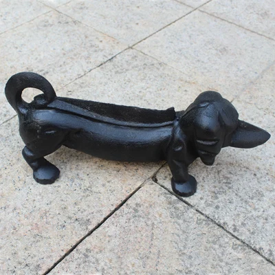 antique Европейский Винтажный домашний декор для сада чугунные фигурки собак ботинок скребок - Цвет: antique