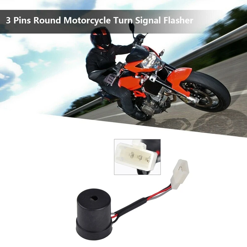 3 провода Pin круглое реле сигнала поворота мигалка для GY6 50Cc 60Cc 80Cc 125Cc