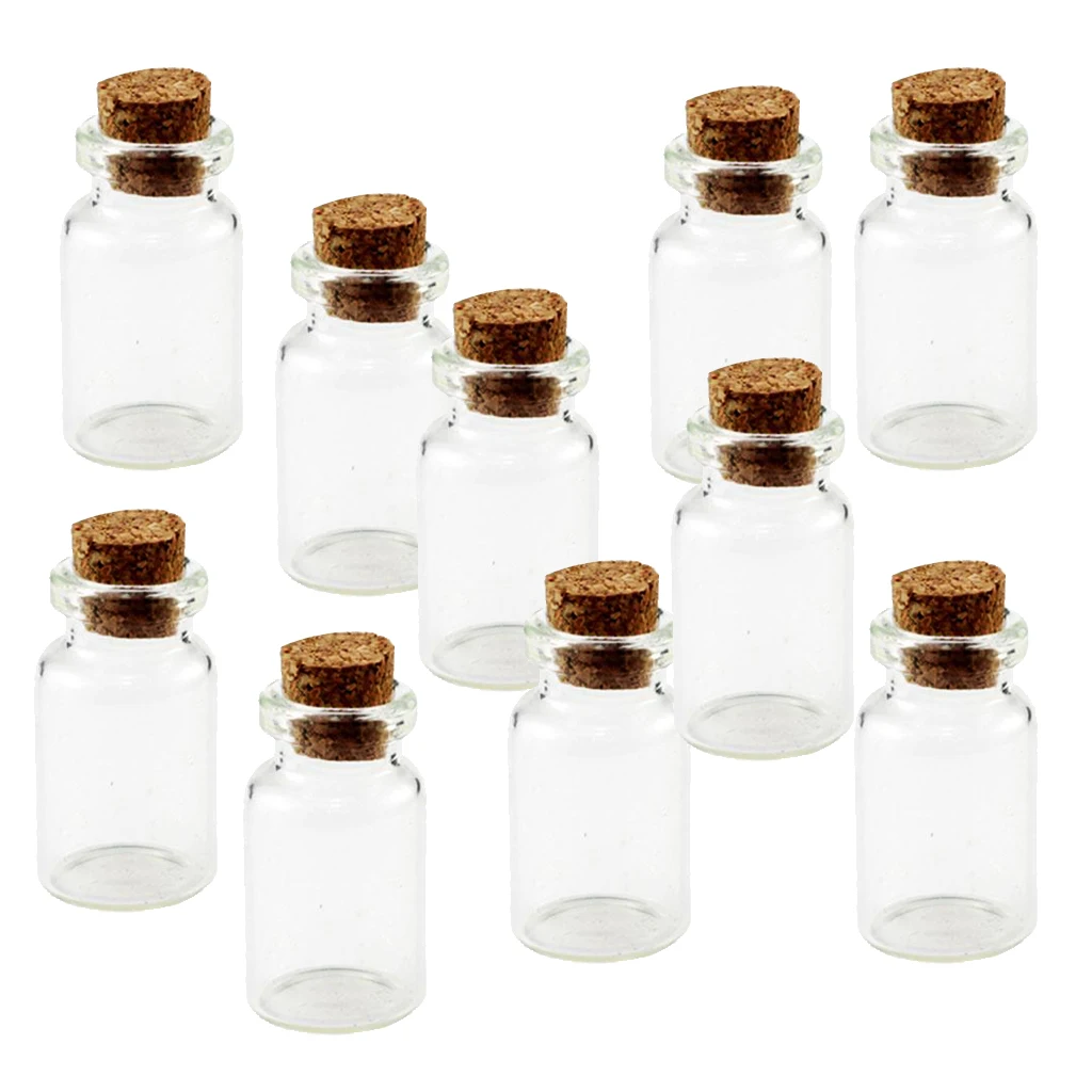 10 шт. прозрачные стеклянные флаконы пустые бутылки желаний подвески для ожерелья