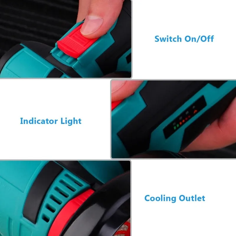 12V Мини угловая шлифовальная машина 2000 Вт электрическая для полировки Мощность