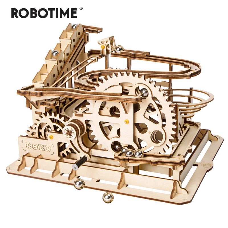 Robotime 4 вида мраморная игра DIY водное колесо деревянная модель строительные наборы сборка игрушка подарок для детей и взрослых дропшиппинг