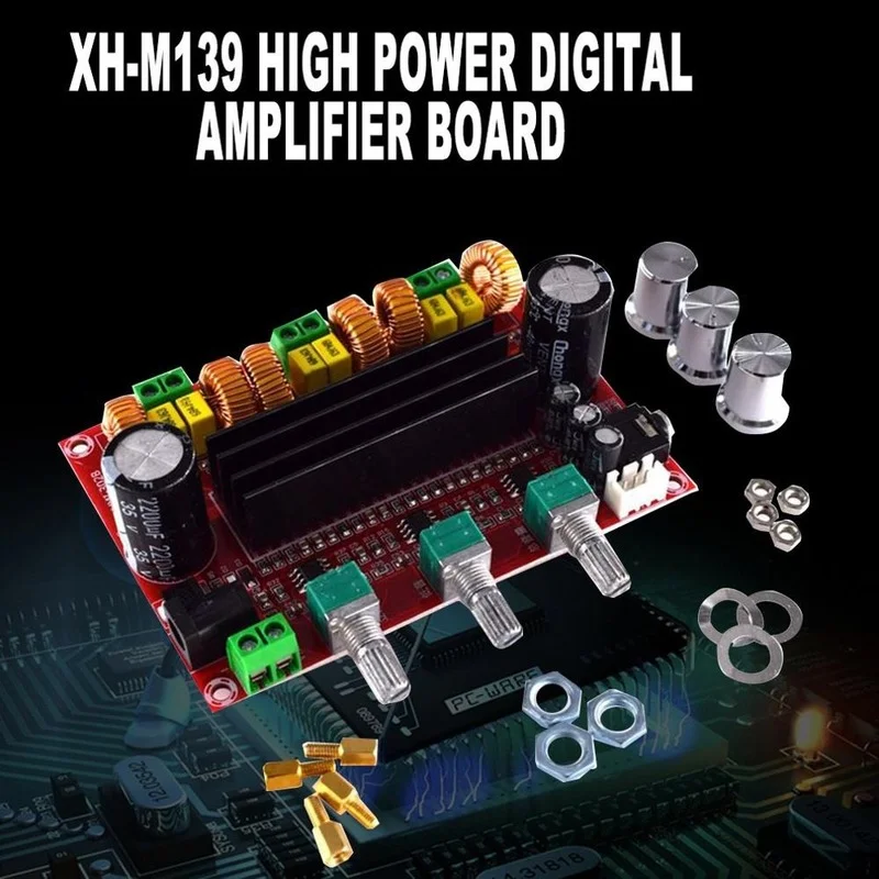 

2.1 Digital Audio Power Amplifier Board 100W TPA3116D2 Subwoofer Amplifiers DC12-26V Amplificador Module 2 * 80W + Bundle 1