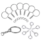 Распродажа 150 шт. брелок для ключей с цепочкой раздельные соединительные кольца с винтовыми штифтами DIY брелок дешевый оптовая продажа высокое качество