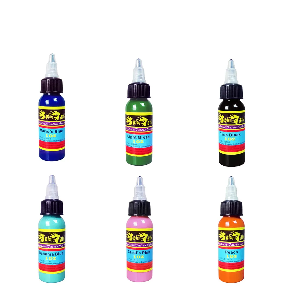 21 Color Professional Tattoo Ink Pigmento Makeup Pigments For Eyebrow Eyeliner Lip Tattoo Supply Microblading Pigment for tattoo