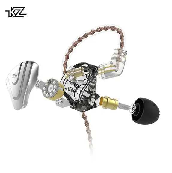 KZ ZSX Терминатор металлическая гарнитура 5BA+ 1DD Гибридный HIFI бас наушники капельки шумоподавление в ухо наушники