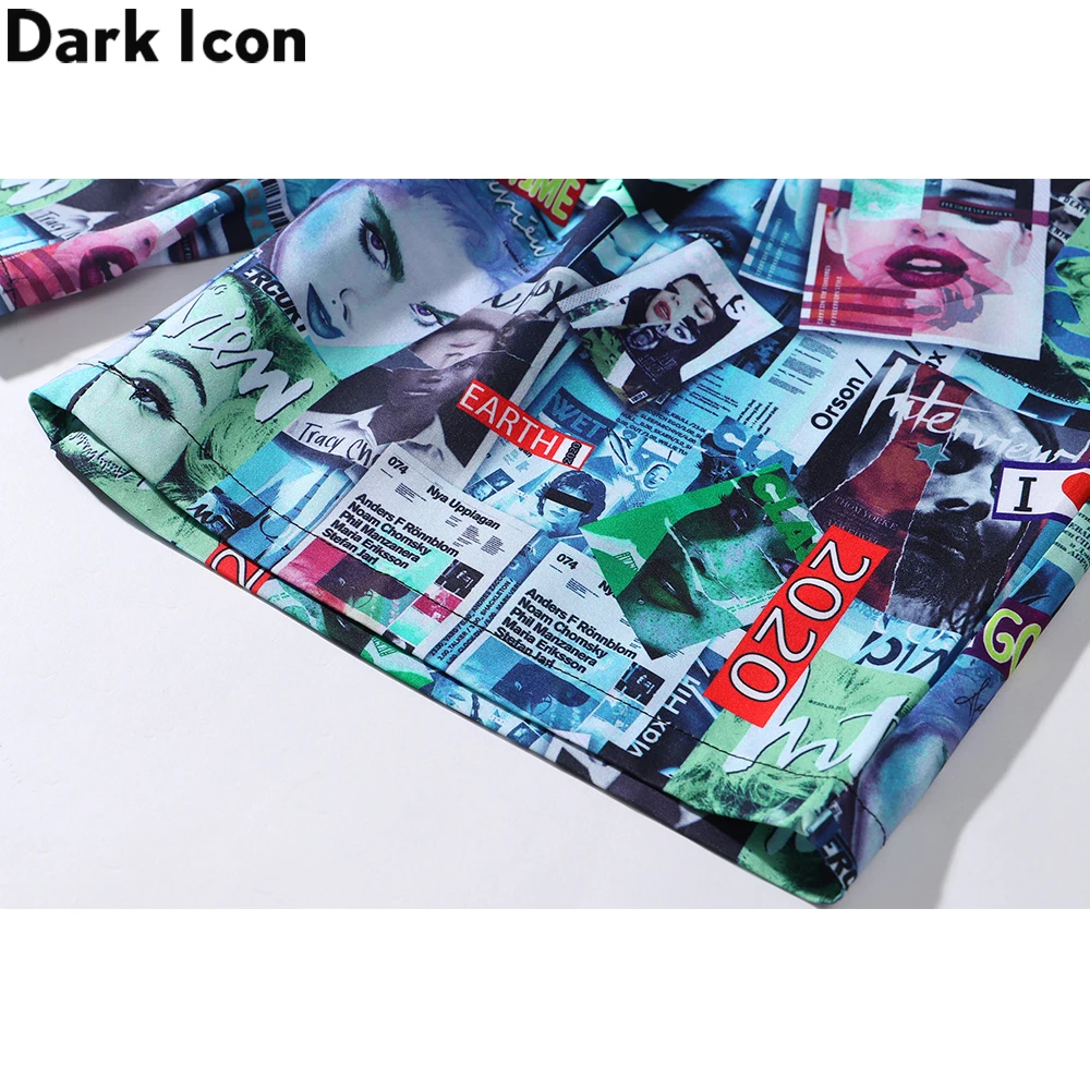 

Dark Icon Holiday Beach Shorts Men Elastic Waist Summer Shorts for Man