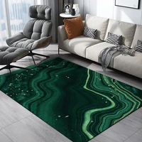 abstract marble living room large carpet creative drak green modern area rug bedoom bedside sofa coffee table non slip floor mat